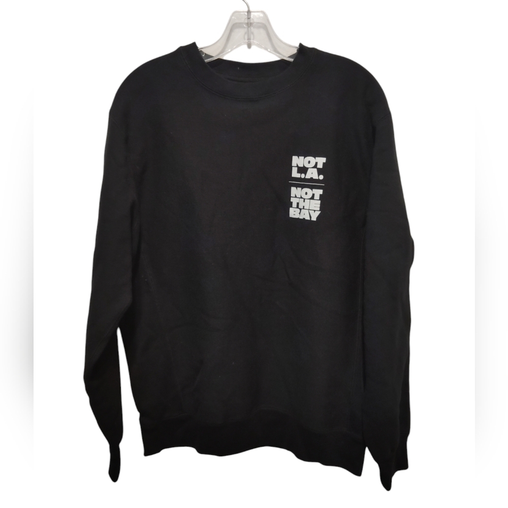 Mens Black No L.A NOT THE BAY estee nack streetware sweater M
